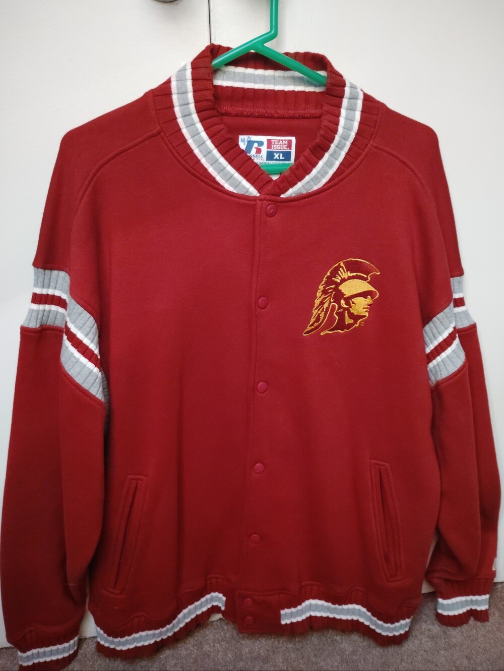 VTG Y2K Russell Athletic Team Issue USC Trojans MEN'S XL Varsity Jacket